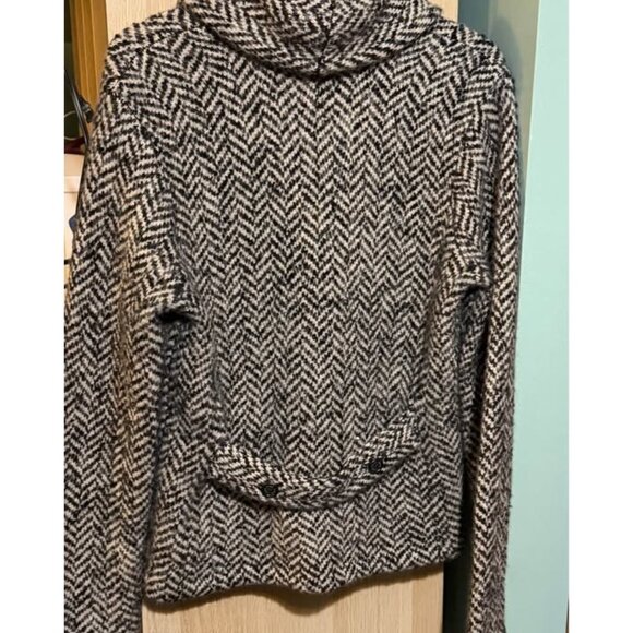 Lauren Ralph Lauren, cashmere/wool blend, chevron shawl collared blazer. Womens - Picture 5 of 6